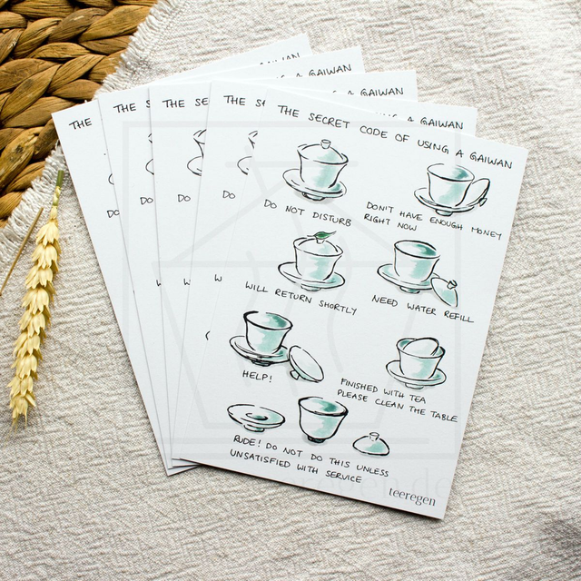 Gaiwan Code - Set of 5 - Tea Culture On Postcards