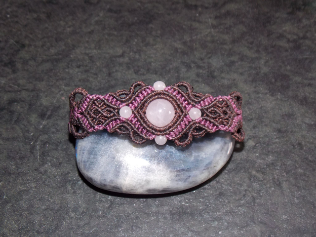 Bracelet en quartz rose
