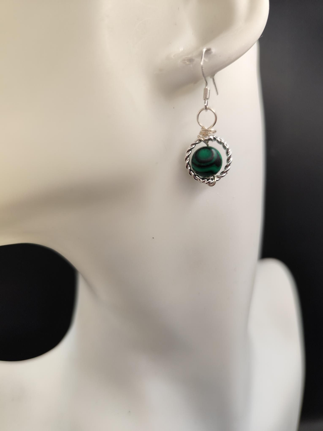 Malachite earrings