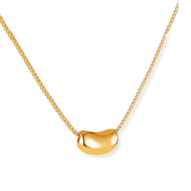 Jersey Bean necklace - gold