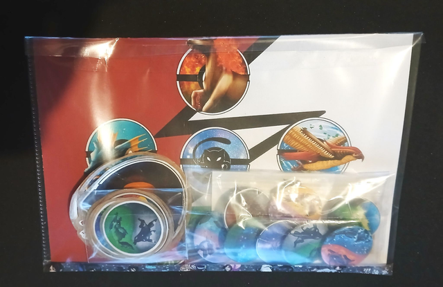 Pokémon 5 éléments Lots dessin et badge