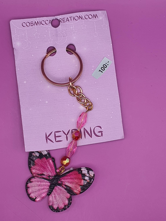 Keychain Butterfly Pink