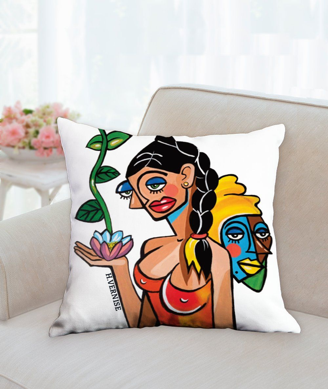 H1-2.5 - Coussin - Ma Belle Rose  H.Vernise