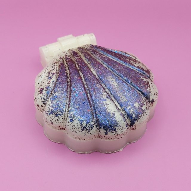 Miroir de poche coquillage