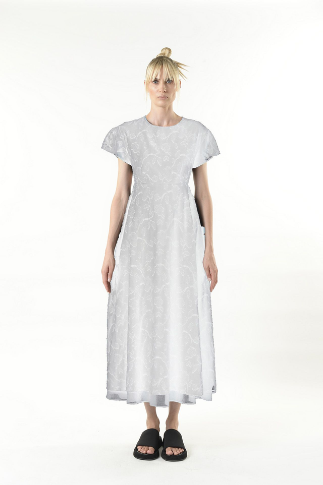 Abito con oblò laterali fil coupè bianco