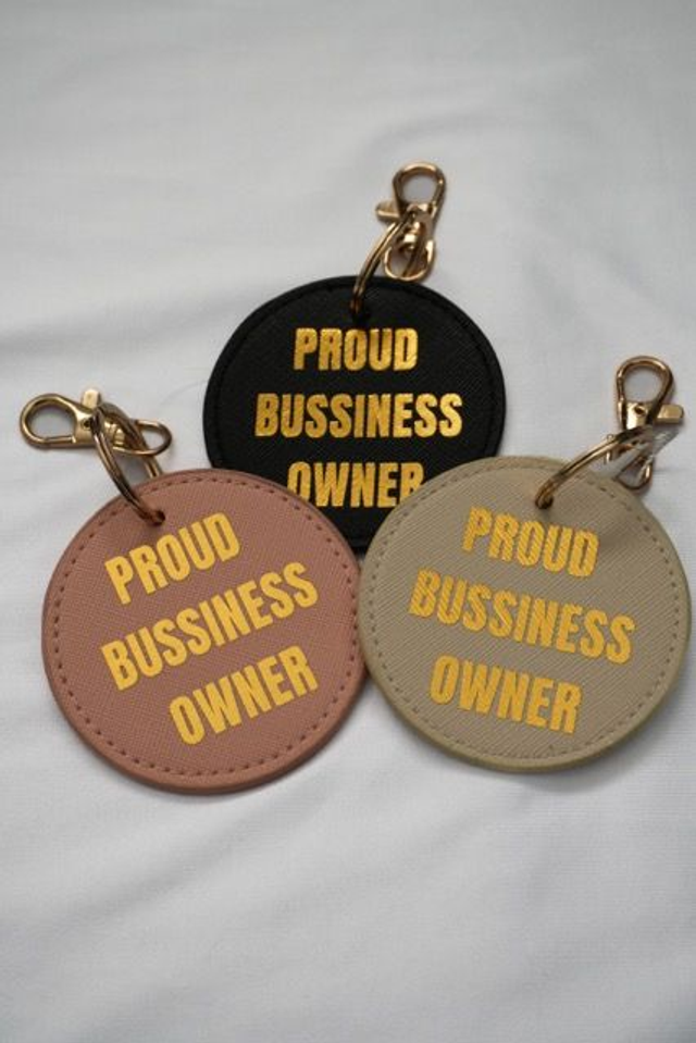 Proud Business Owner Keyring Bag Tag