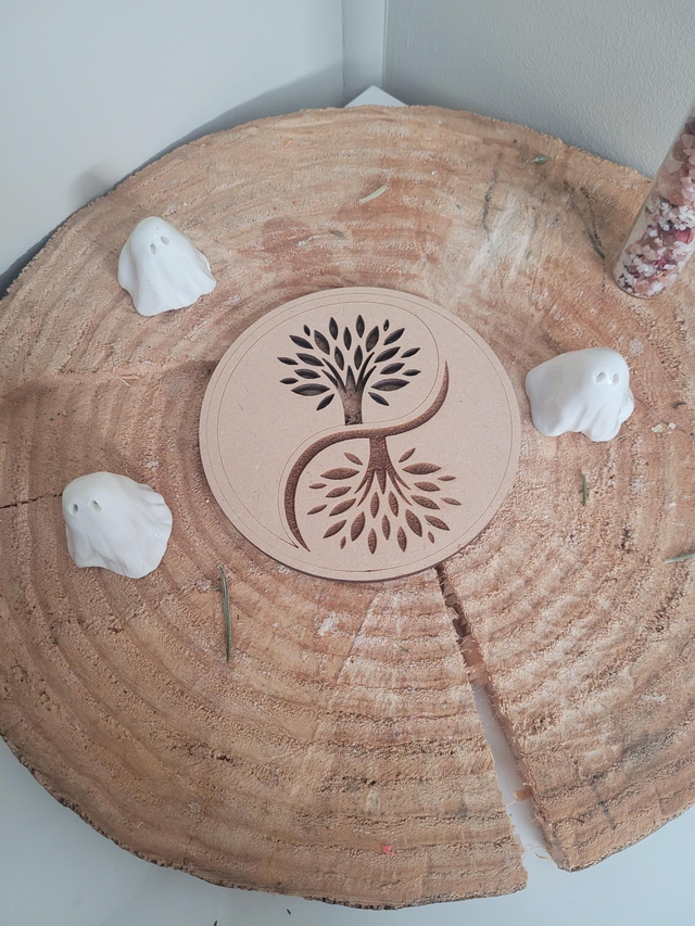 Arbre de vie sculptée bois - 10cm