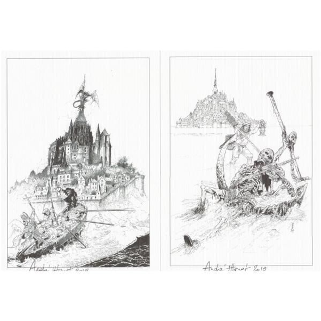 Lot ex-libris André Houot numérotés &amp; signés Mont