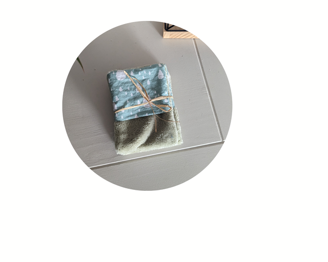 Lot de 3 débarbouillettes goutte d'eau