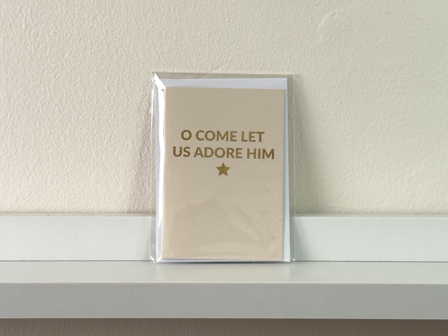 O Come Let Us Adore Him Mini card (A7)